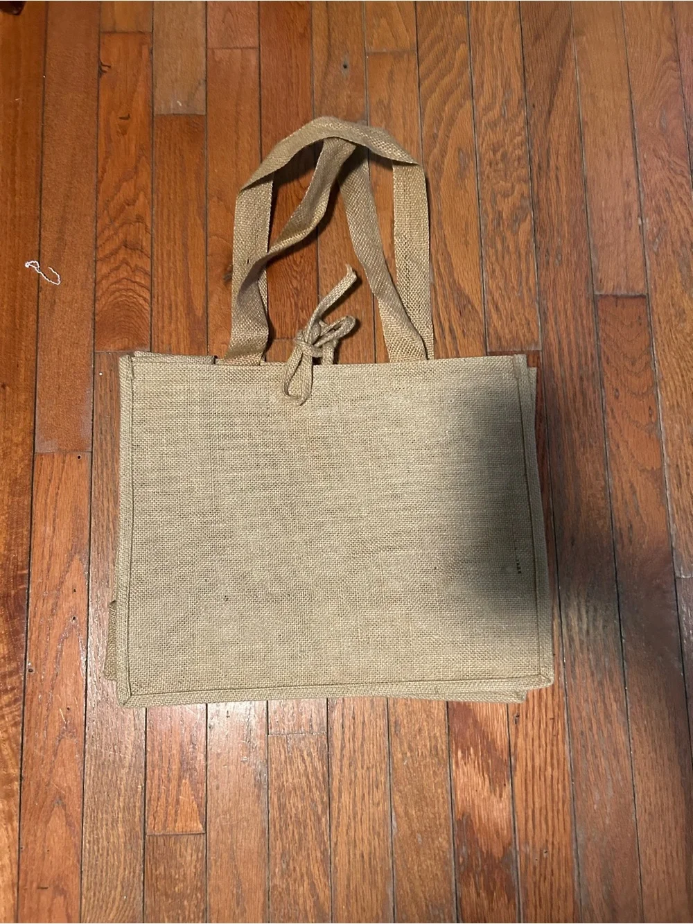 Nautical Jute Tote Bag with Blue Fish Appliqué | Beach Market Shopping Bag